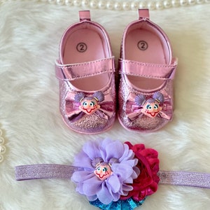 Baby girl shoes - Pink baby shoes, birthday shoes , First birthday shoes , First Shoes, cake smash , photo prop