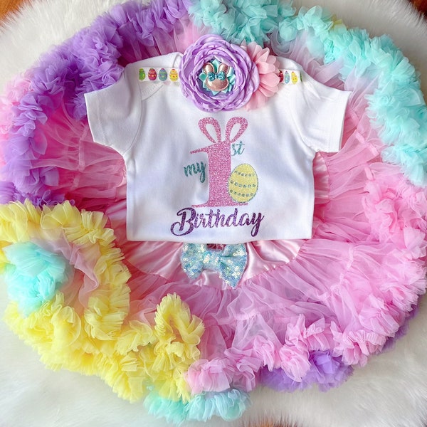 Some Bunny is One- Bunny Theme erster Geburtstag Outfit/Pastell Tutu/Ostern Tutu/Hasen Geburtstag/Frühlings Geburtstag/1st Birthday Outfit/
