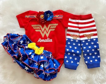 First Halloween costume -Baby Girl costume/Baby Girl’s 1st Halloween,Halloween costume,Trick or treating,Wonder Girl costume