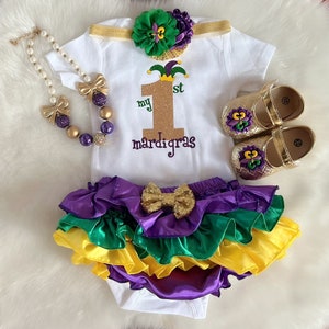 Mardi Gras - First Mardi Gras outfit/Purple gold Green outfit/1st Mardi Gras/CakeSmash outfit