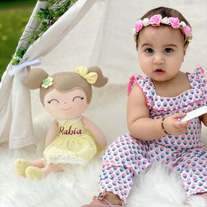 Personalized Doll/Baby’s first doll/Easter gift/Christmas gift/1st Birthday Gift/Baby Shower/ Christening gift/ Rag doll