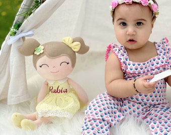 Personalized Doll/Baby’s first doll/Easter gift/Christmas gift/1st Birthday Gift/Baby Shower/ Christening gift/ Rag doll