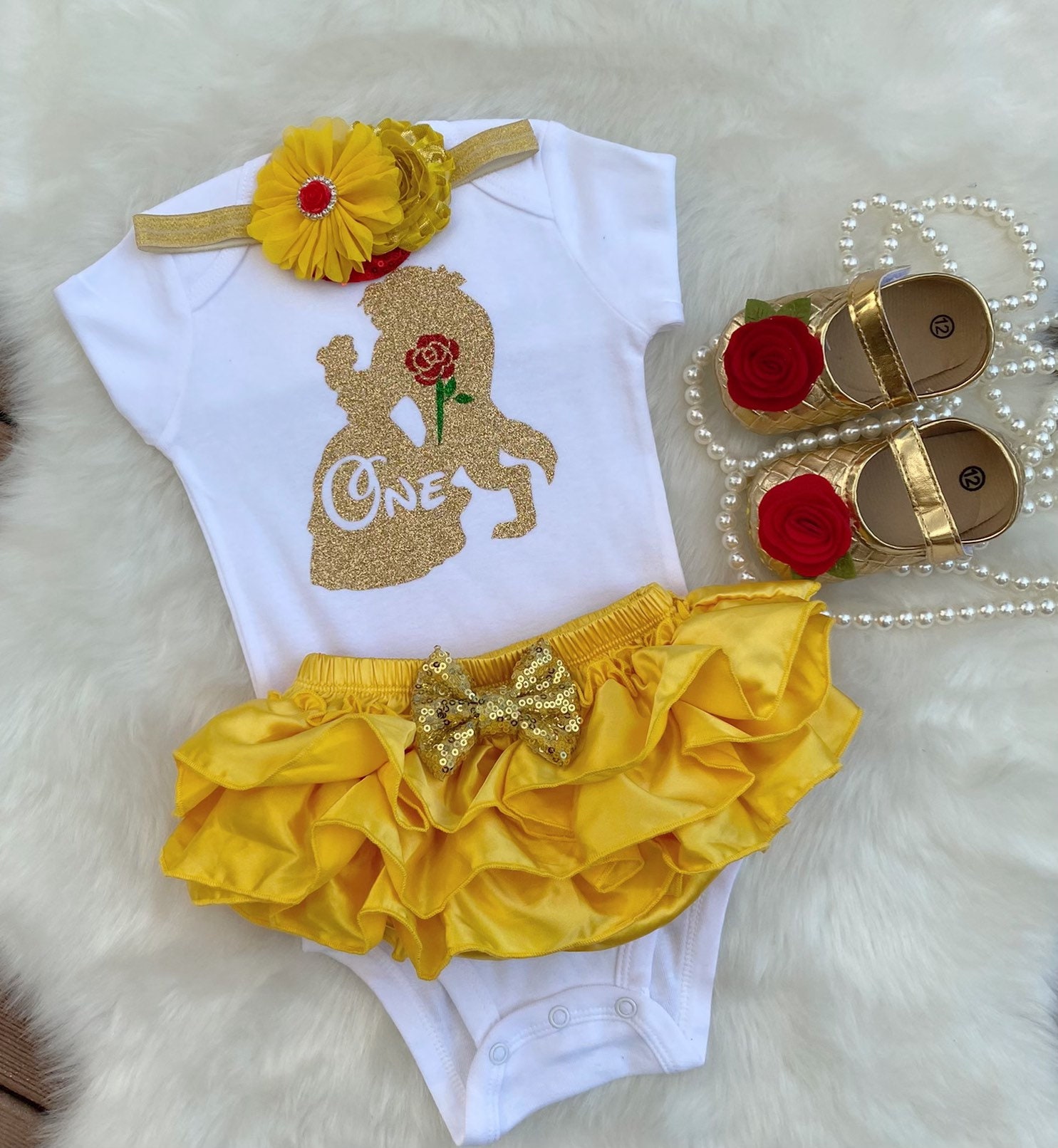 Yellow first birthday outfit sale