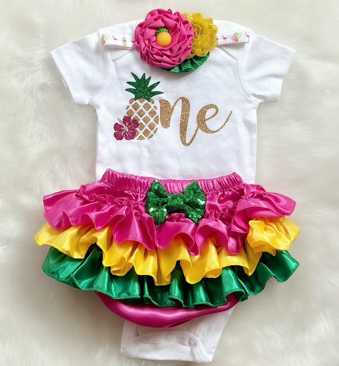 Hawaiian 1st Birthday Photo Banner For Girls - Aloha Monthly Milestone Banner Newborn To 12 Months - View #9