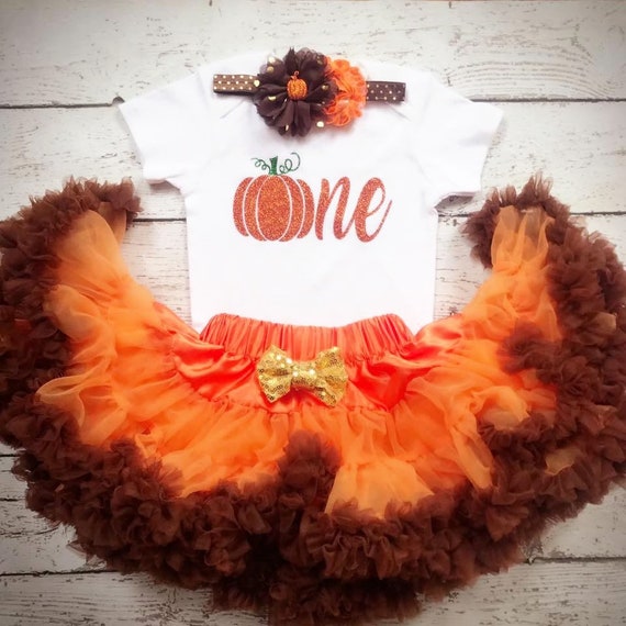 First Birthday Outfit -pumpkin 1st Birthday /baby Girl's 1st
