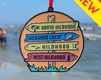 The Wildwoods Christmas Ornament - Wildwood Crest, North Wildwood, West Wildwood, Wildwood