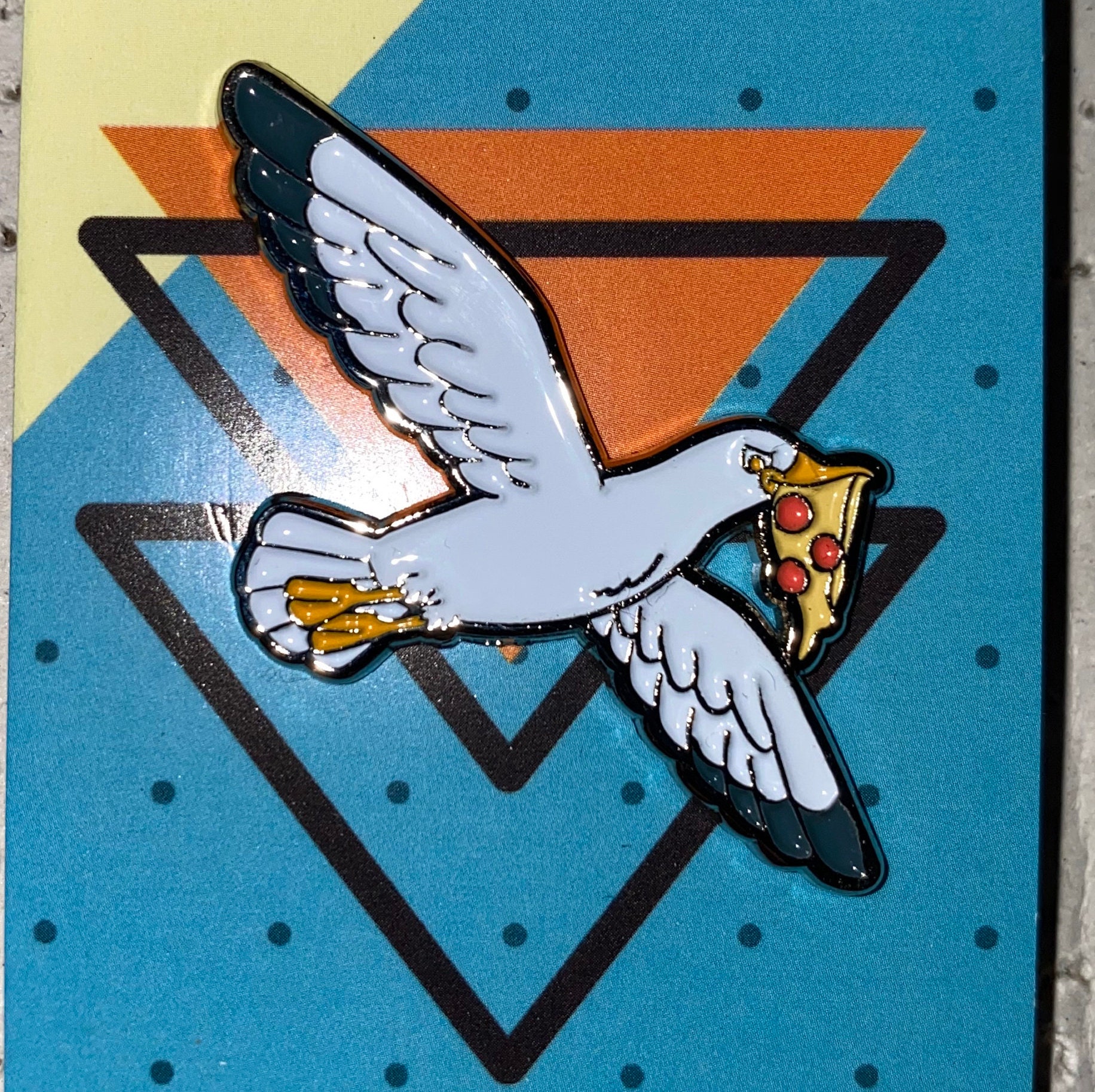 Buy Pizza Eating Seagull Pin Online in India 