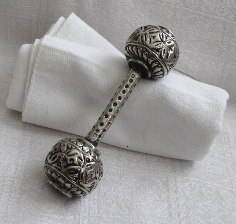 silver plated rattle