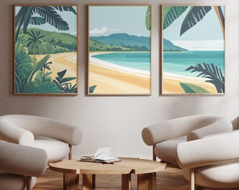 Luquillo - Puerto Rico - Set of 3 - photo print posters - Travel art print - Set of three - wall art