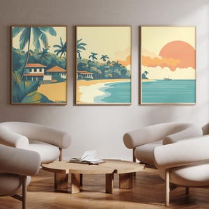 Chilaw - Sri Lanka - lot de 3 - impression photo posters - impression d'art de voyage - lot de trois - art mural