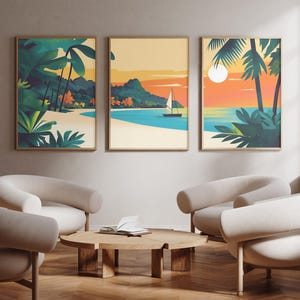 Koh Lanta - Thailand - 3er Set - Fotodruck Poster - Reise Kunstdruck - 3er Set - Wandkunst