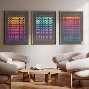 Coventry | England | art print poster - wall art - home decor - 3 colour/size options available - highest quality pro lustre paper