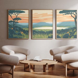 Ngorongoro Crater - Arusha | Tanzania - Set of 3 - photo print posters - Travel art print - Set of three - wall art