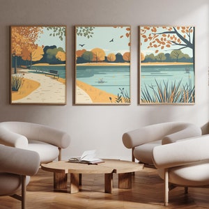 Milton Keynes | England - Set of 3 - photo print posters - art print - Set of three - wall art - Ouzel Valley Park Milton Keynes