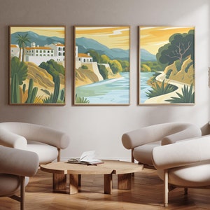 Arroyo Seco - Pasadena, California - Set of 3 - photo print posters - Travel art print - Set of three - wall art -