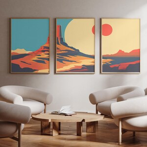 Chimney Rock - Bayard, Nebraska - Set of 3 - photo print posters - Travel art print - Set of three - wall art -