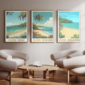 Thailand | Koh Wai - Koh Kood - Koh Chang - photo print posters - Travel art print - Set of three - wall art | A
