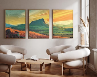 Benbulbin Sligo | Ireland - Set of 3 - photo print posters - Travel art print - Set of three - wall art - Benbulben - Ben Bulben