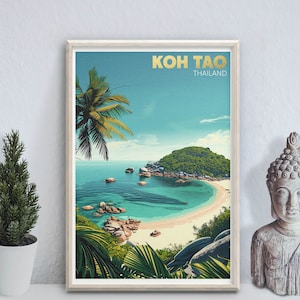 Koh Tao - photo print poster - Thailand - Travel art print - Ko Tao