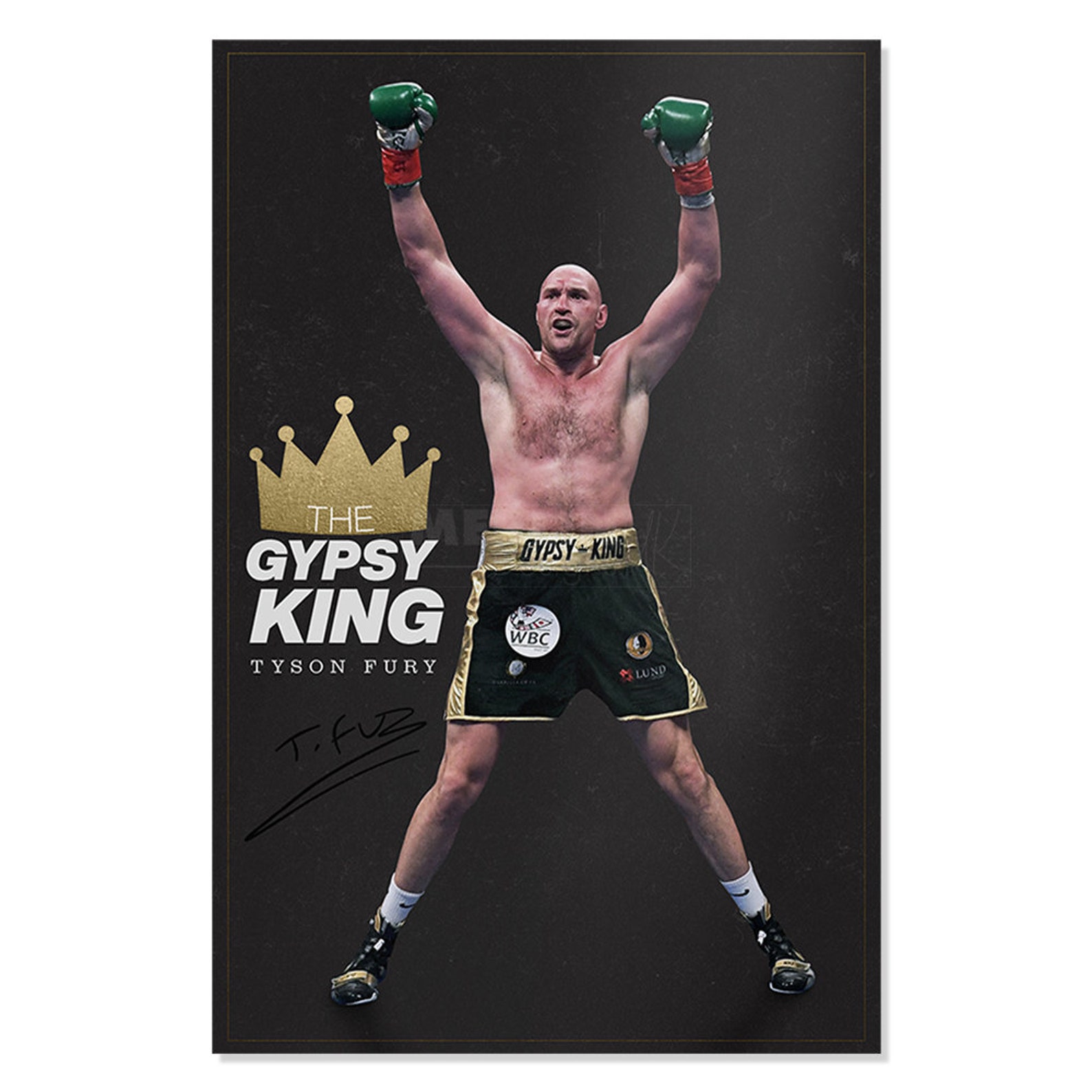 tyson fury  gypsy king photo print poster pre etsy