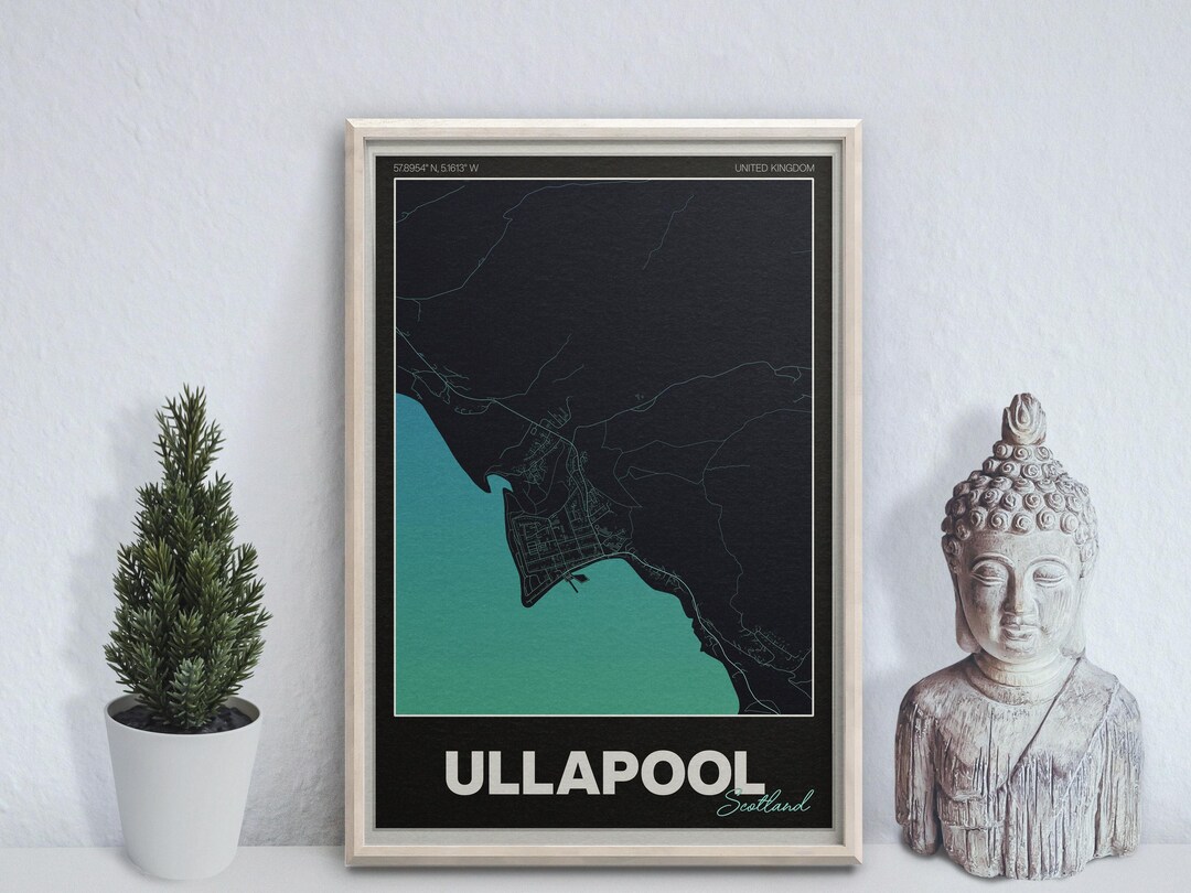 Ullapool Map Ullapool Map Print (highland) – Minimalist Street Map Poster, Modern ...