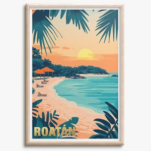 Roatán - photo print poster - Honduras - Travel art print - Wall art