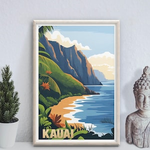 Kauai | Na Pali Coast - Hawaii - photo print poster - travel art print - wall art