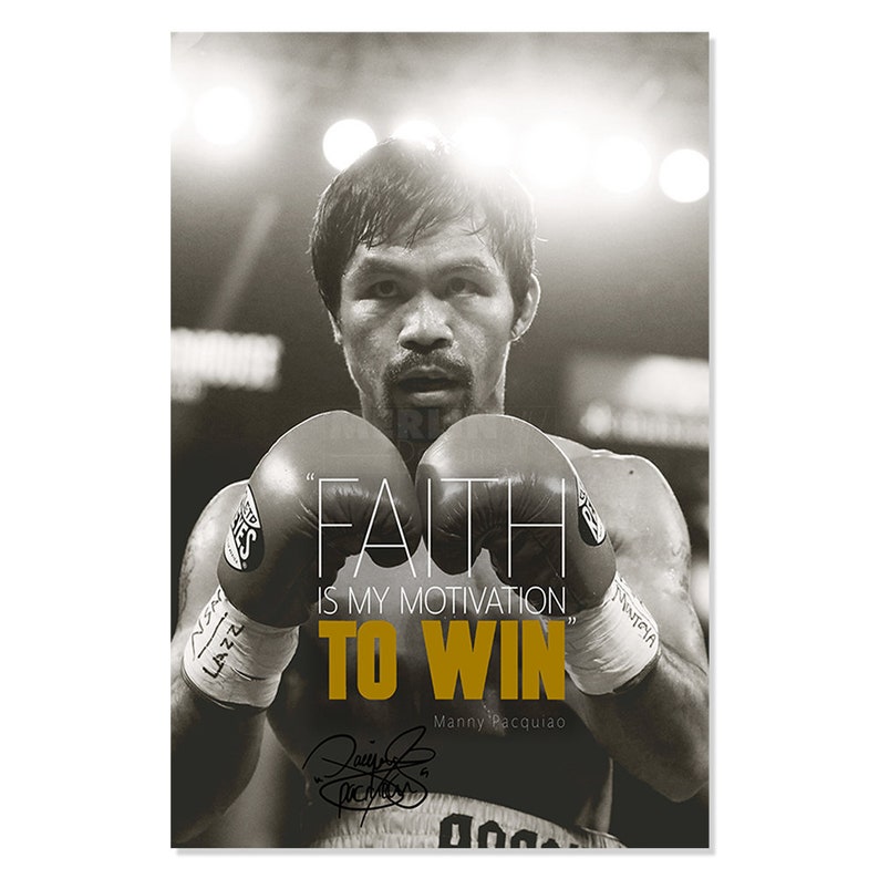 Manny Pacquiao 'Pacman' quote photo print poster Pre | Etsy