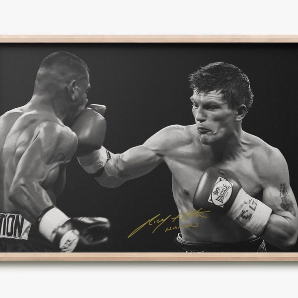 Ricky Hatton photo print poster - Pre Signed - The Hitman