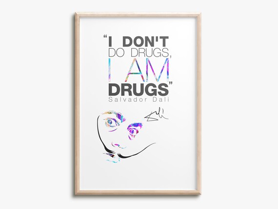 Salvador Dali Citation Photo Imprimer Poster Pre Signe Je Etsy France