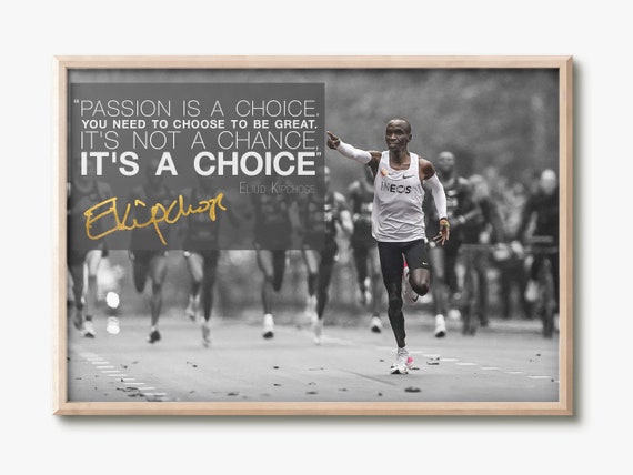エリウド・キプチョゲの名言写真プリントポスター - 署名済み