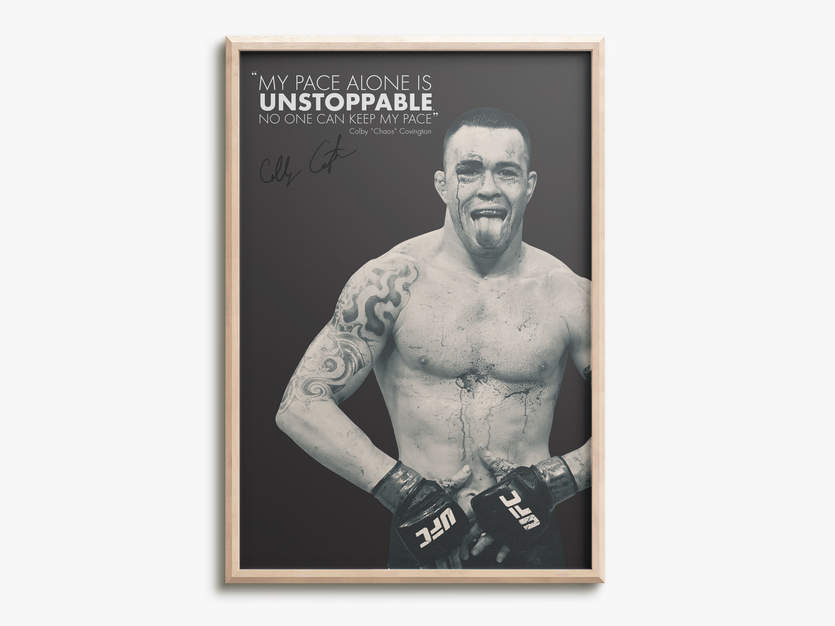 Colby Covington chaos Quote Photo Print Poster