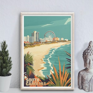 South Carolina | Myrtle Beach - photo print poster - travel art print - wall art