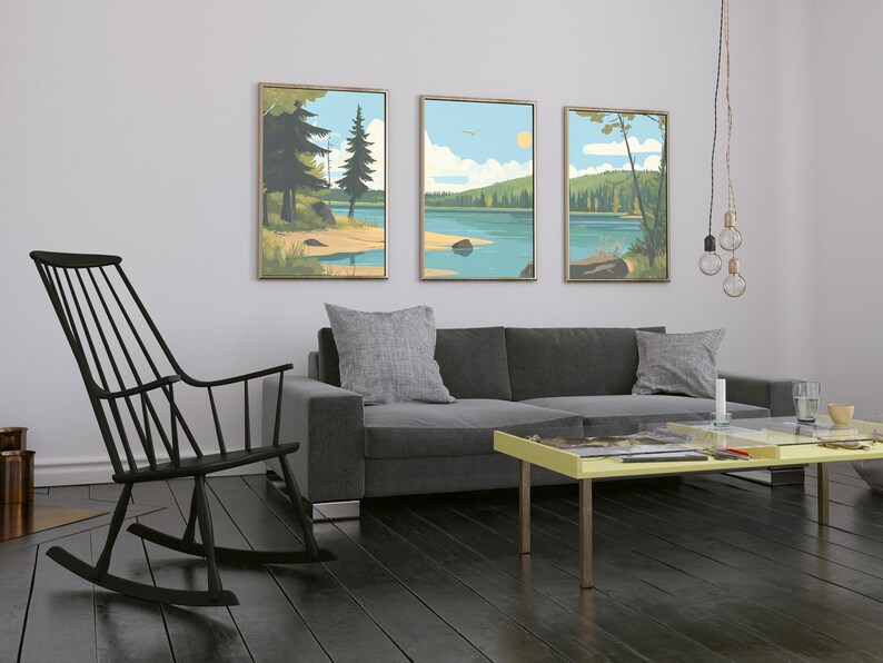 Pigeon River Provincial Park, Thunder Bay Ontario Canada Set of 3 Photo