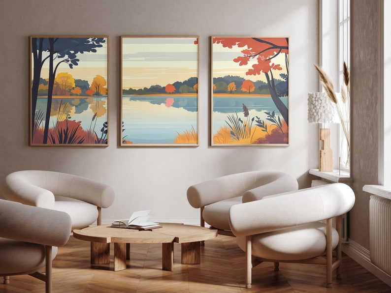 Fanshawe Lake, London Ontario Canada Set of 3 Photo Print Posters