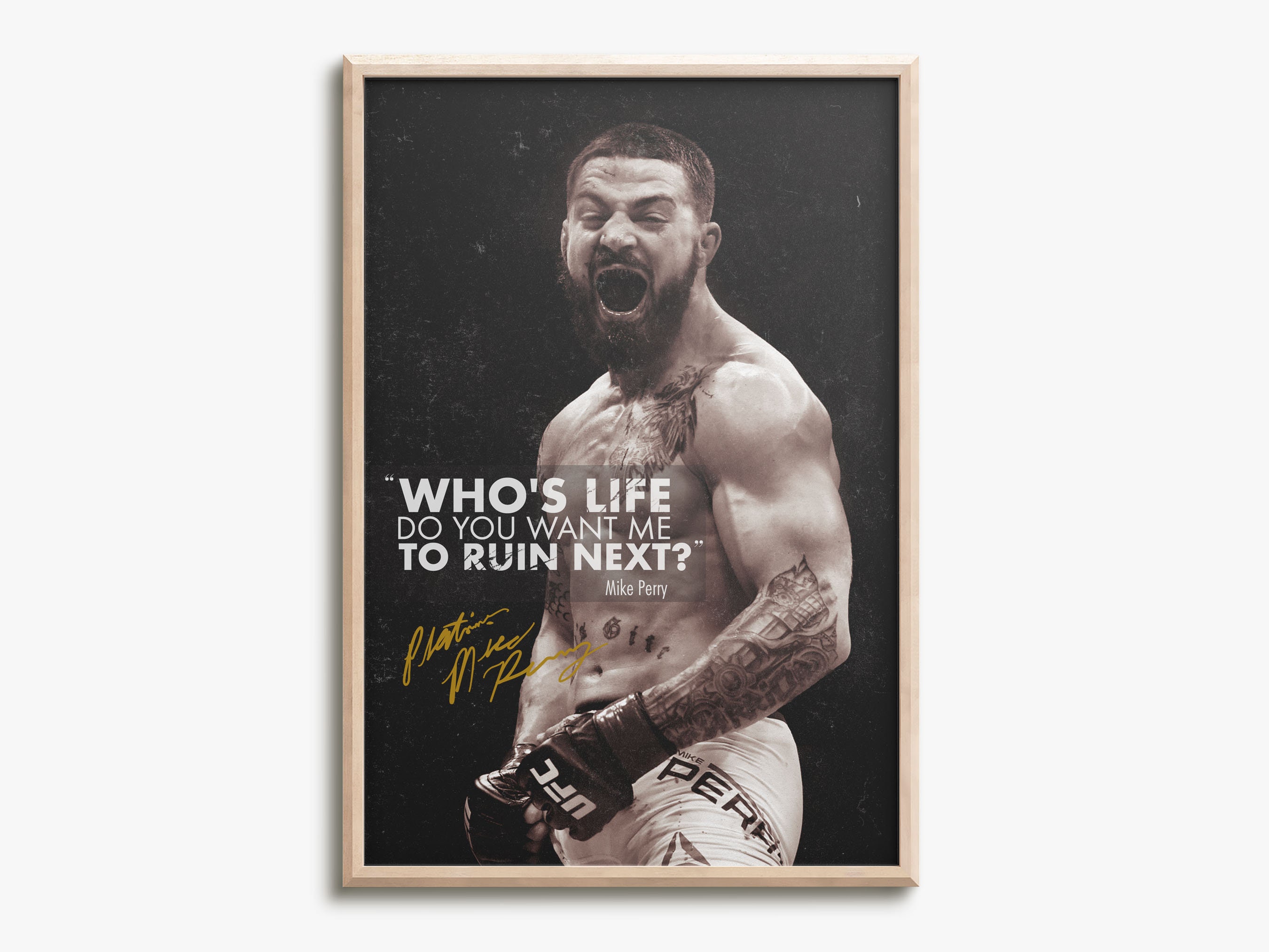 Mike Perry &lsquo;platinum&rsquo; Quote Photo Print Poster Pre - Etsy