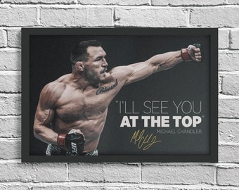 ufc マイケル・チャンドラー　サインカード マイケル・チャンドラー「アイアン」の引用 - 写真プリント