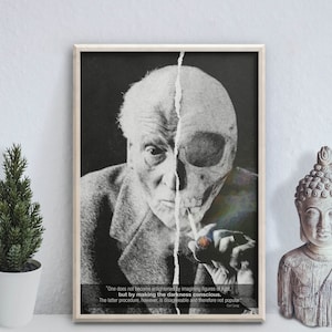 Carl Jung quote foto print poster - Voorgetekend - De duisternis bewuste