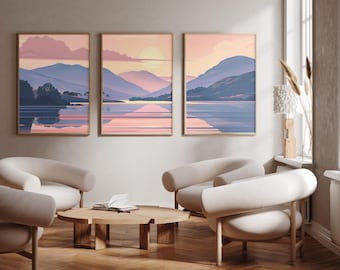 Loch Lomond | Scotland - Set of 3 - photo print posters - Travel art print - Set of three - wall art