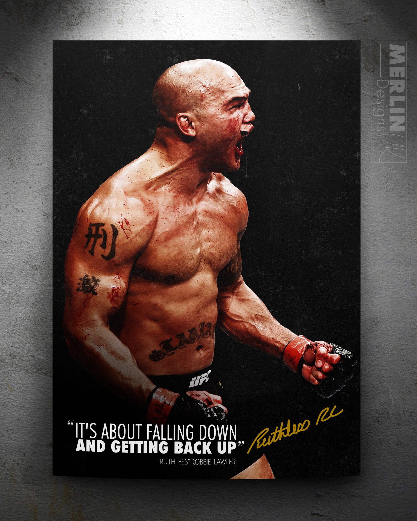 Robbie Lawler 'ruthless' Quote Photo Print Poster - Etsy