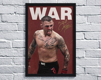 Dustin Poirier &#39;The Diamond&#39; quote photo print poster - Pre Signed - War