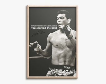 Lyoto Machida 'Der Drache' Spruch Fotodruck Poster - Vorsigniert - Find the light