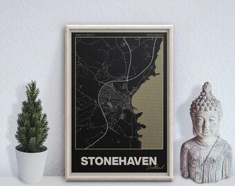 Stonehaven Postcode Old Map of Stonehaven | Old Map Print | Stonehaven Old Map, Stonehaven ...