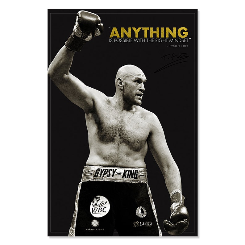 tyson fury  gypsy king quote photo print poster etsy