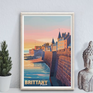 Bretanha - pôster fotográfico - França - Impressão artística de viagens