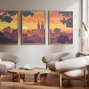 Hereford Cathedral | England - Set of 3 - photo print posters - Travel art print - Set of three - wall art