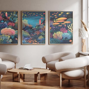 Great Barrier Reef | Queensland | Australia - Set of 3 - photo print posters - Travel art print - Set of three - wall art