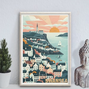 Swansea - photo print poster - Wales - Travel art print