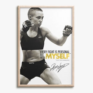 Rose Namajunas 'Thug' cita foto print poster - Pre Firmado - Yo mismo