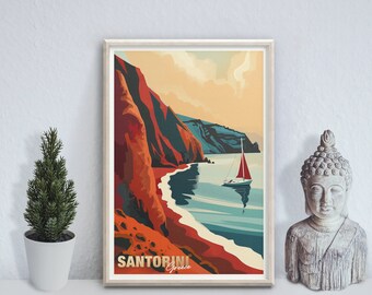 Santorini - photo print poster - Greece - Travel art print